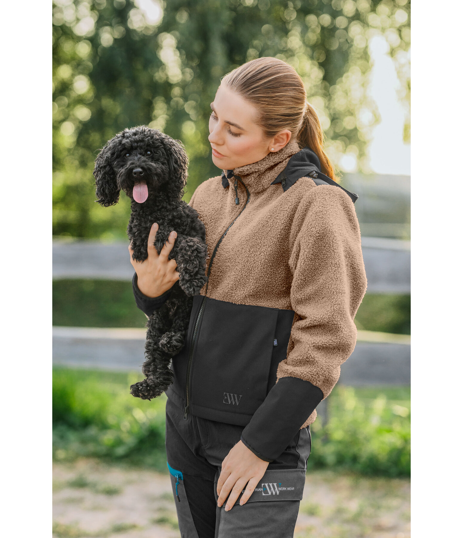 Sherpa-Hoodie mit abnehmbarer Kapuze