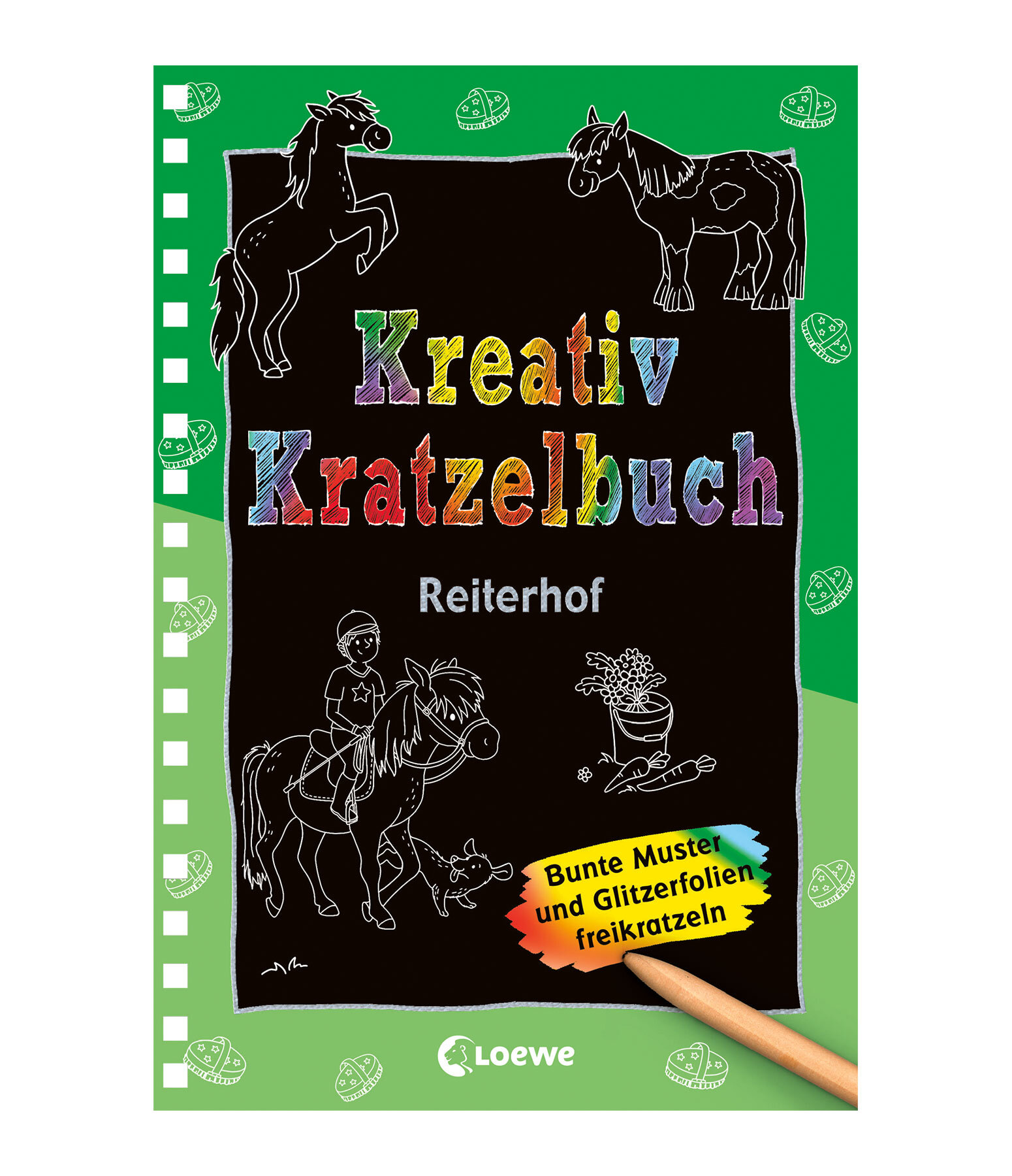 Kreativ-Kratzelbuch: Reiterhof