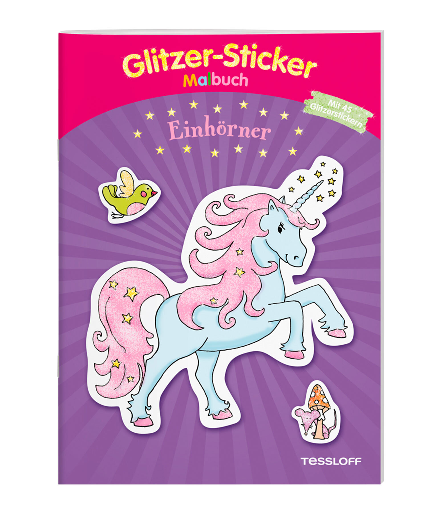 Glitzer-Sticker Malbuch Einh�rner