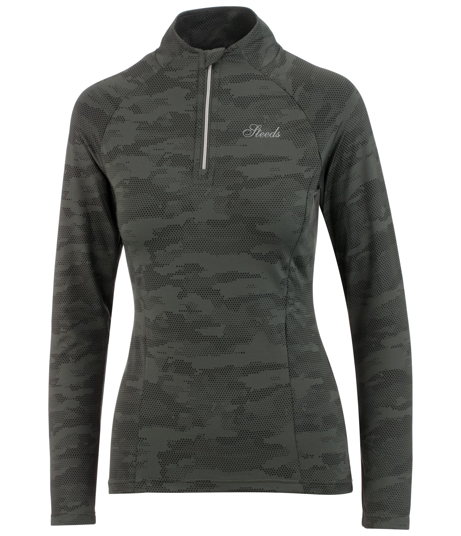 Zip-Funktions-Stretch-Langarmshirt Amy