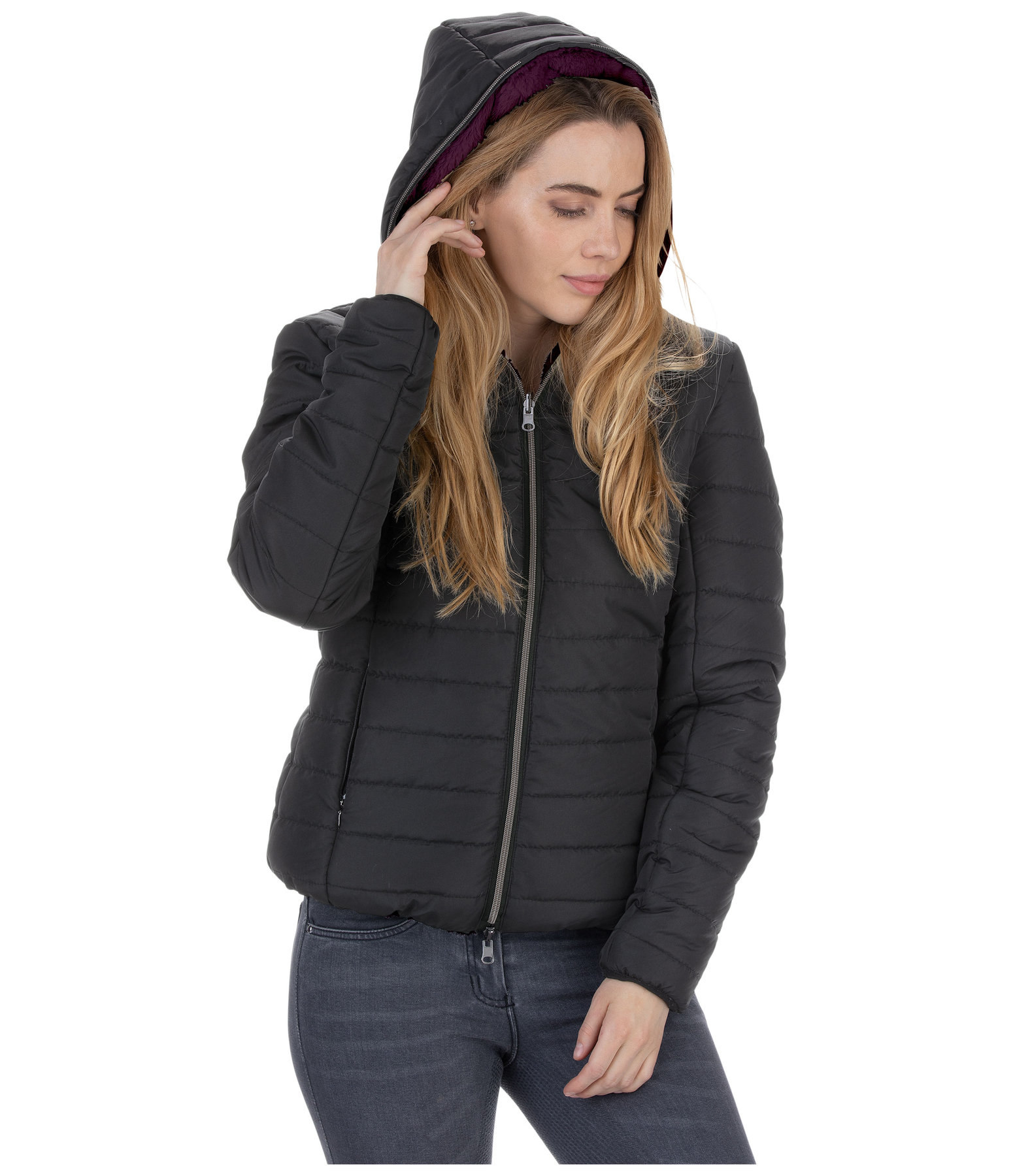 Kapuzen-Wende-Teddyjacke Lynn
