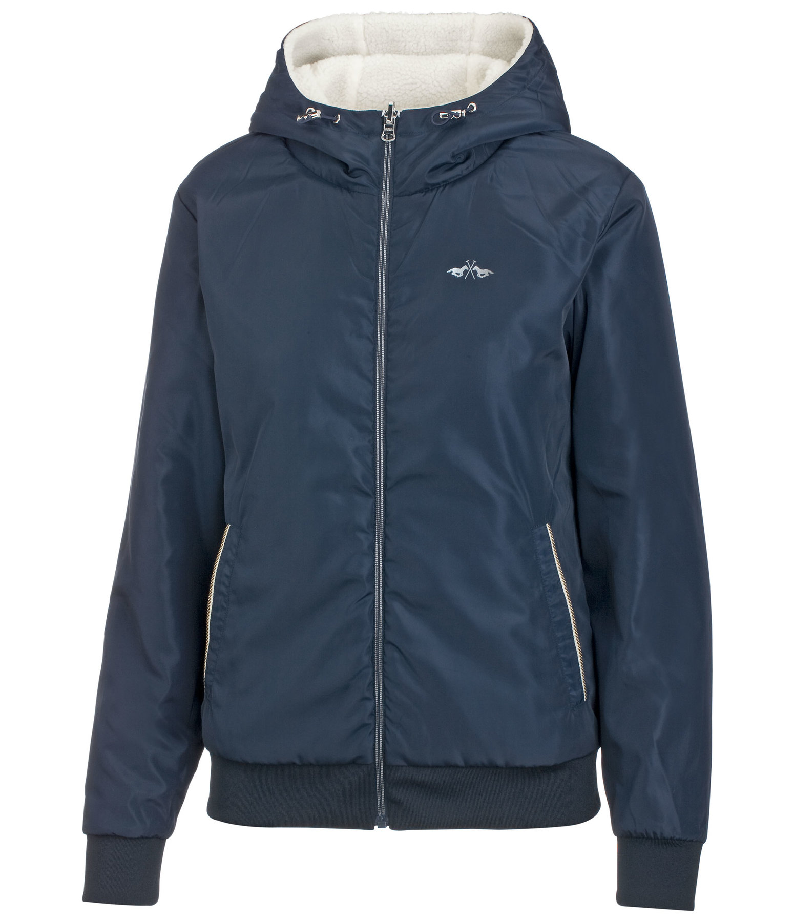 Wende-Teddy-Kapuzenjacke Garnet