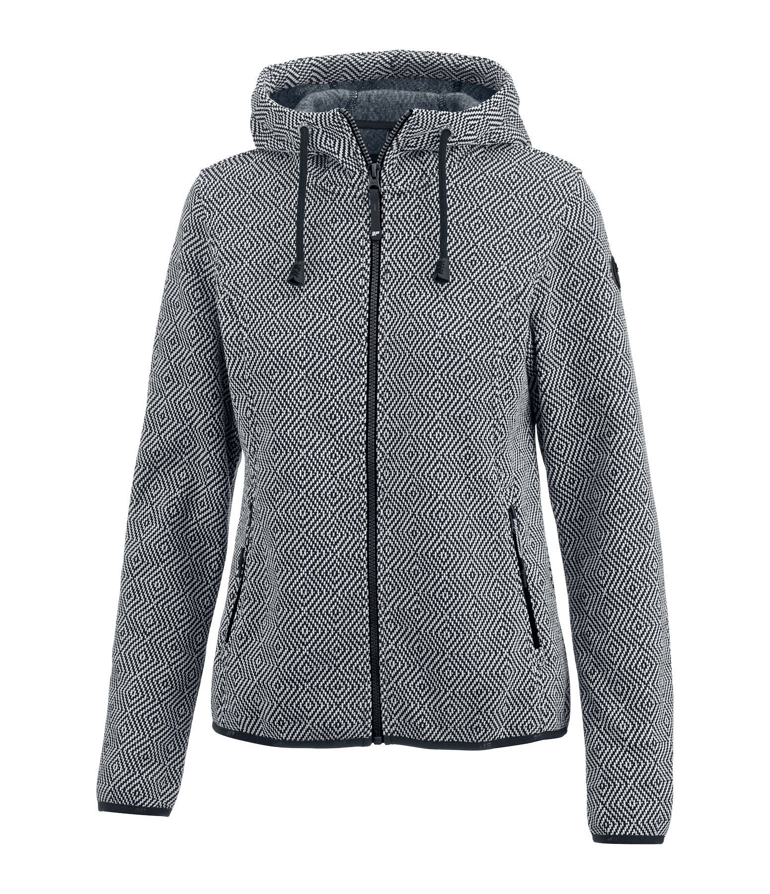 Strickfleece-Kapuzenjacke Adriana