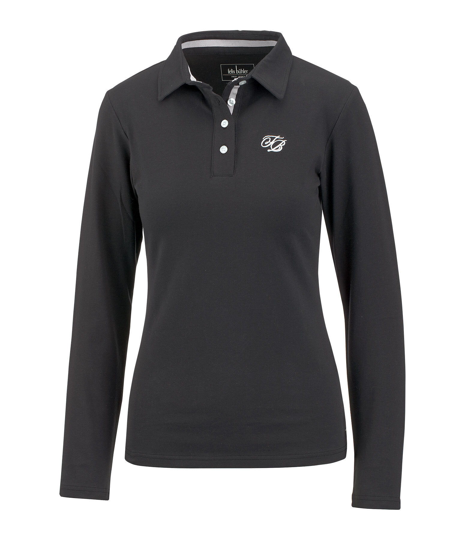 Langarm-Poloshirt Lina