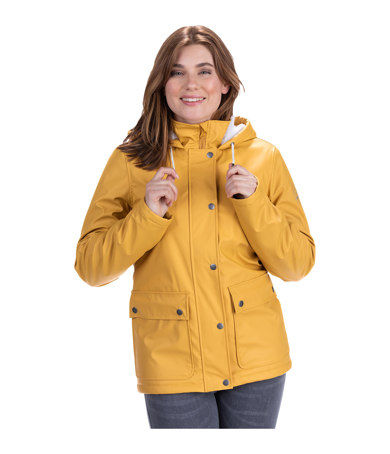 Teddyfleece-Kapuzen-Regenjacke Stella