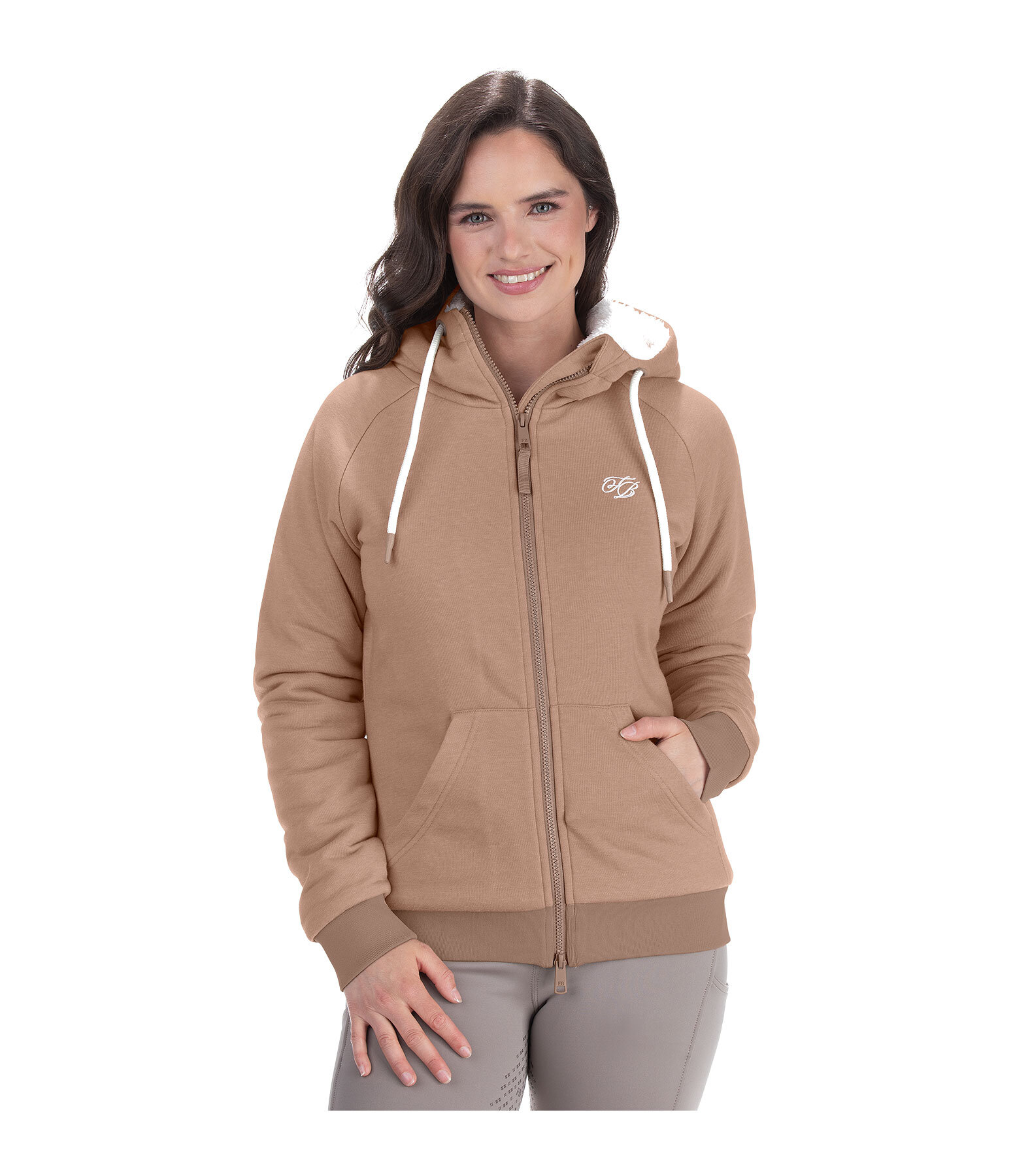 Kapuzen-Teddy-Sweatjacke Kaja