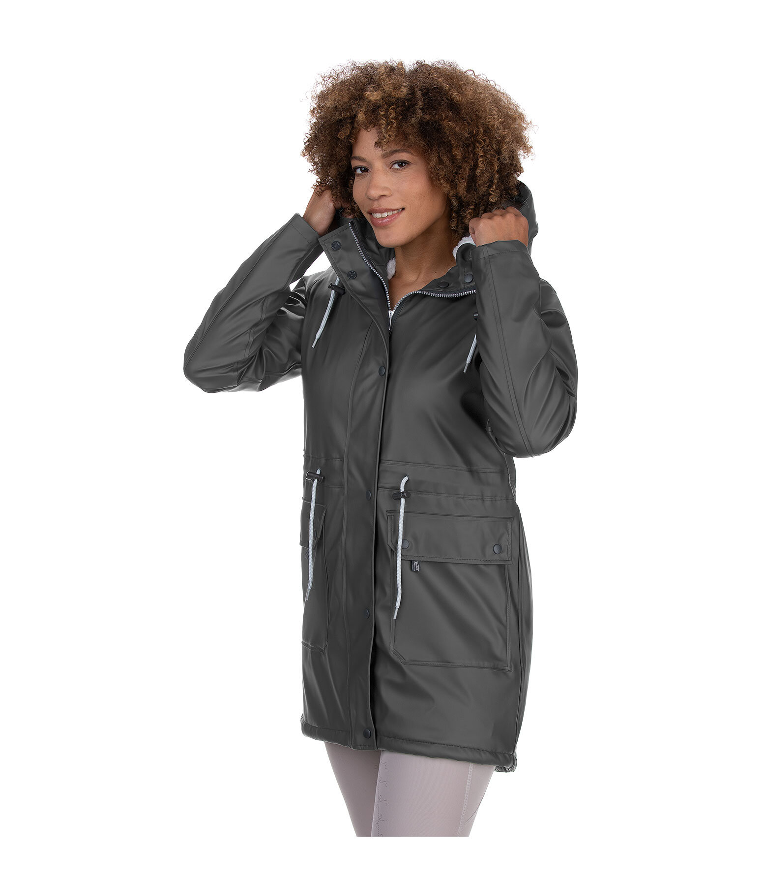 Teddyfleece-Kapuzenregenjacke Stella II