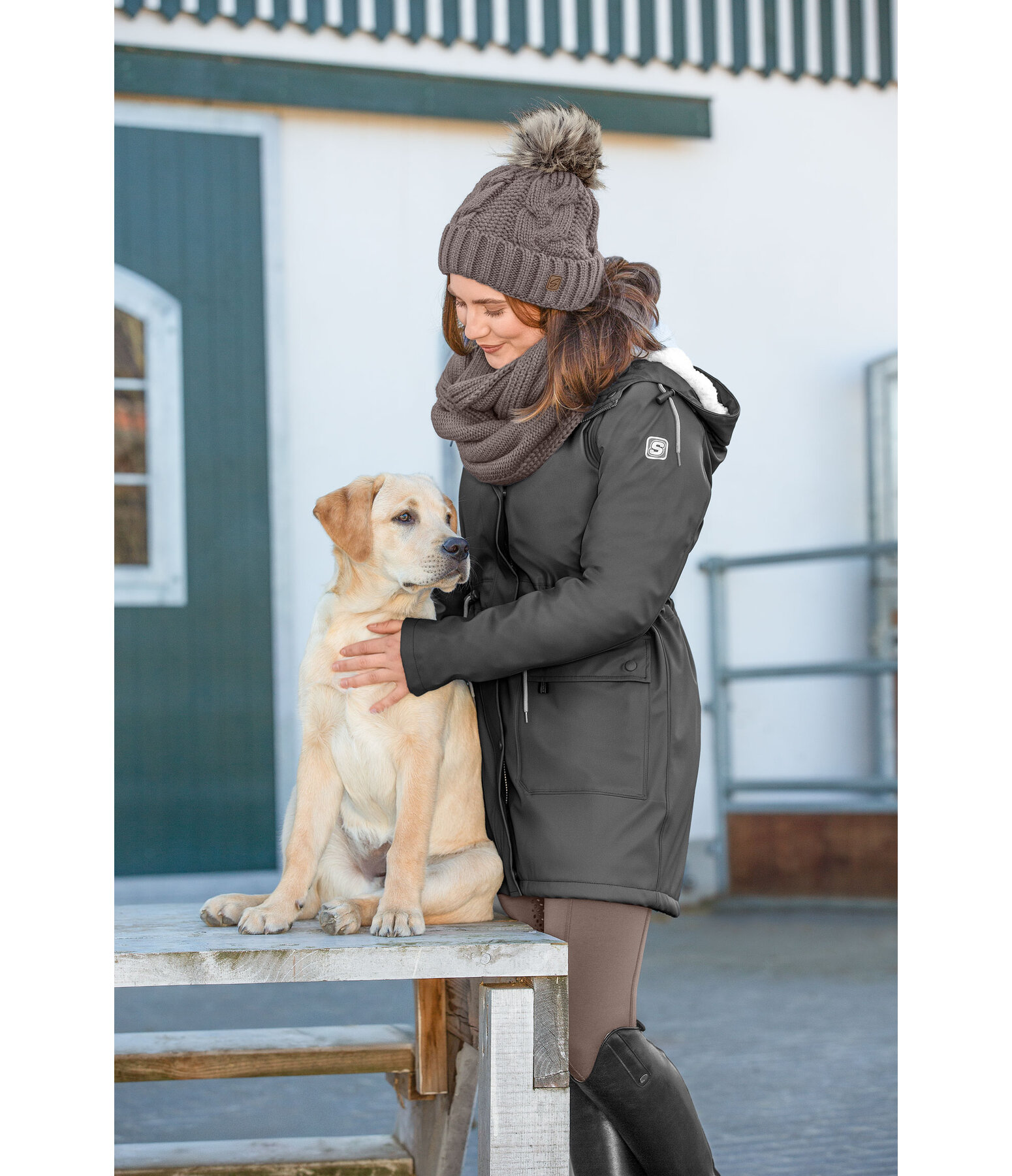 Teddyfleece-Kapuzenregenjacke Stella II