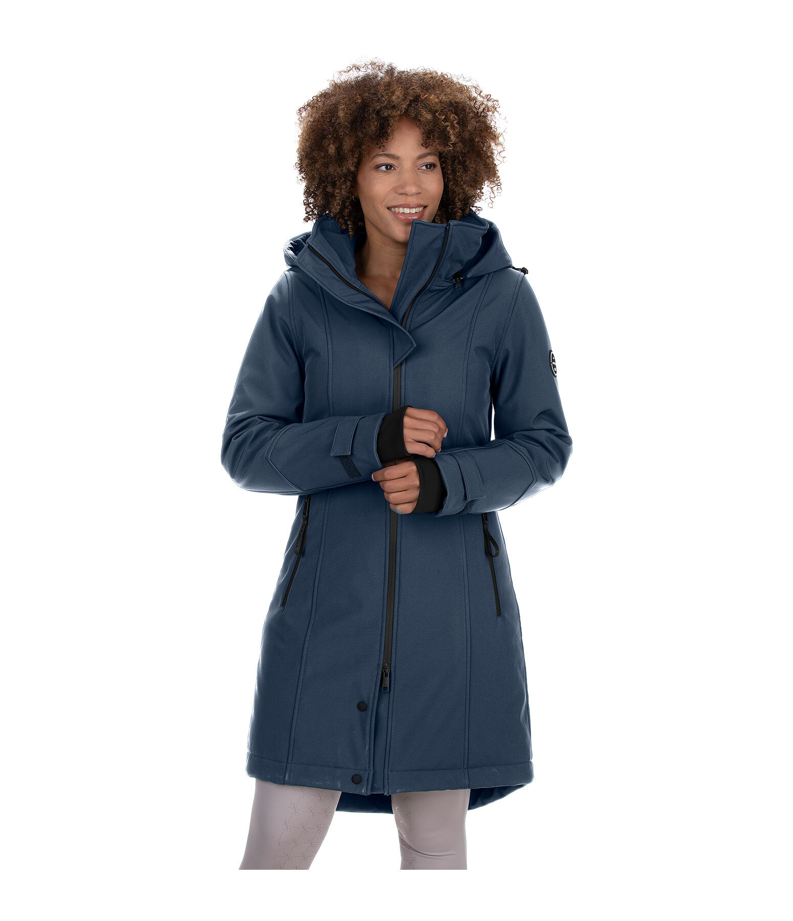 Kapuzen-Softshell-Reitmantel Aurelie