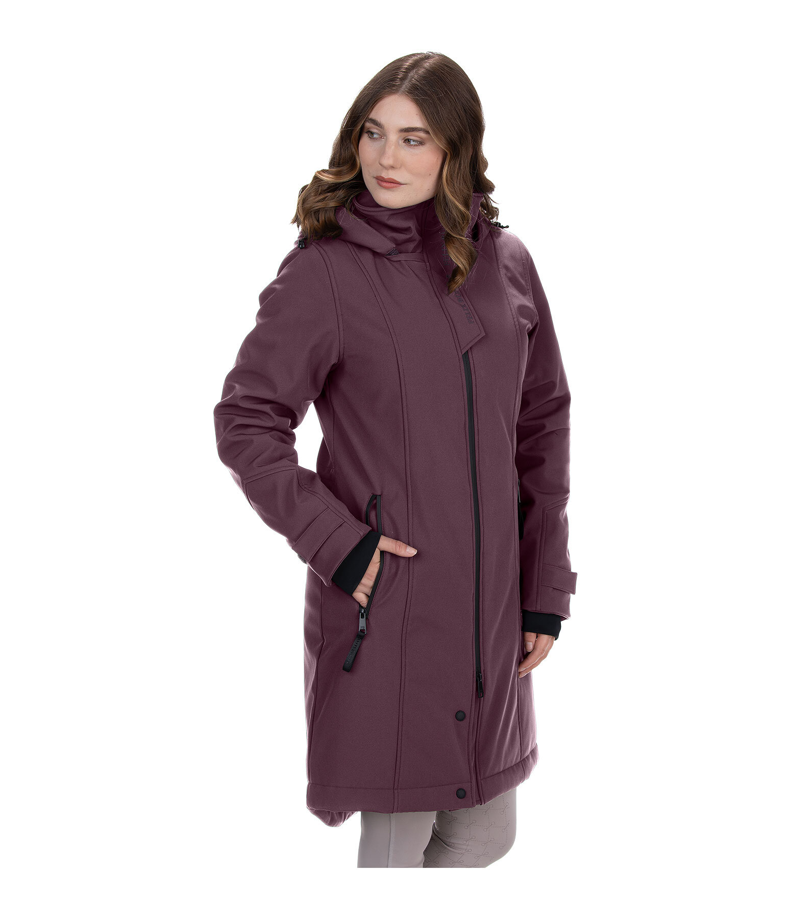 Kapuzen-Softshell-Reitmantel Aurelie