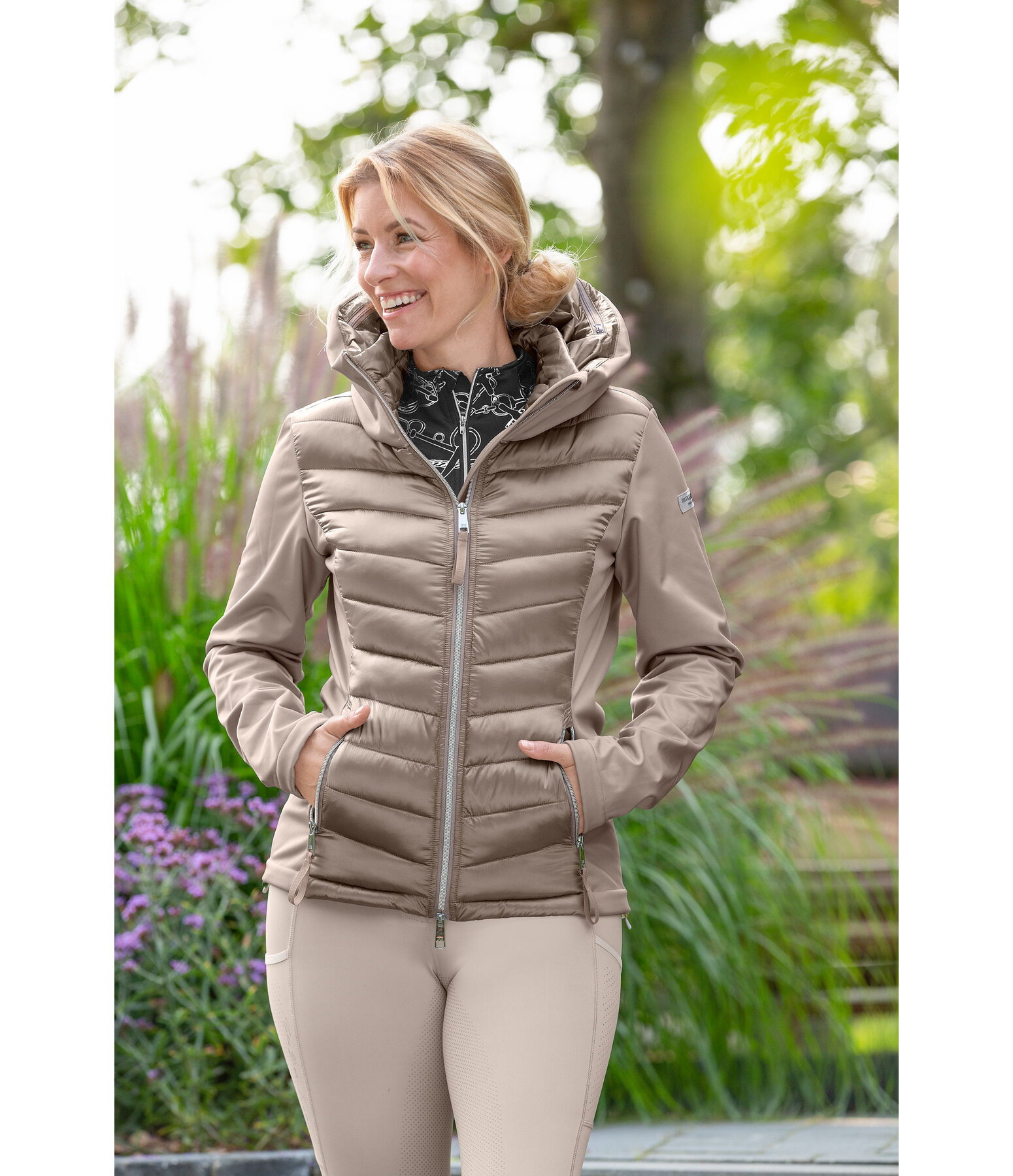 Softshell-Kapuzen-Kombi-Reitjacke Cora