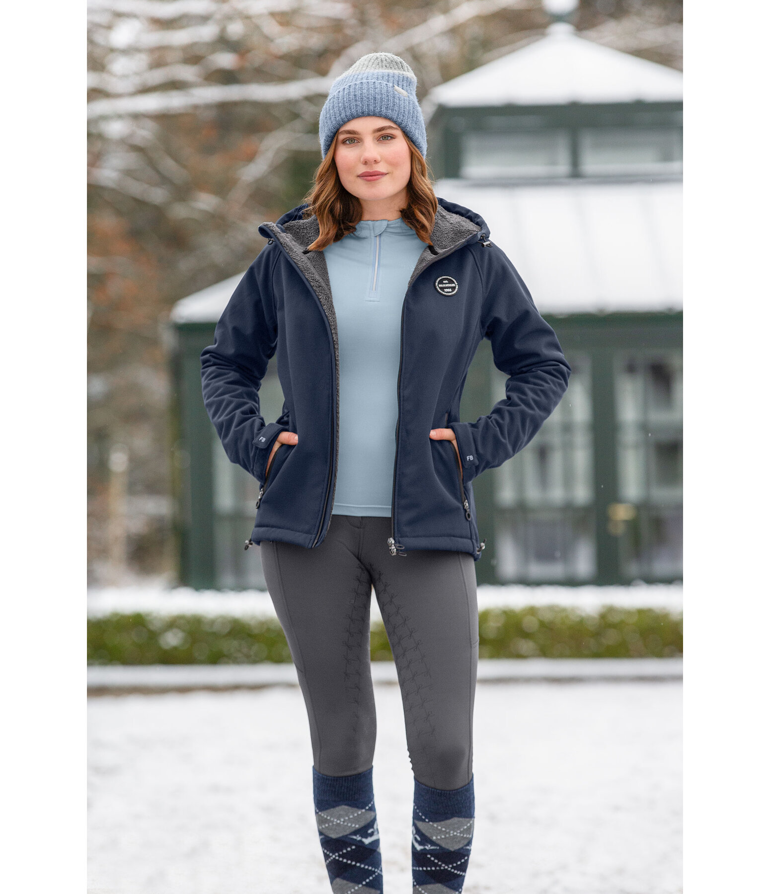 Kapuzen-Softshell-Reitjacke Lara II