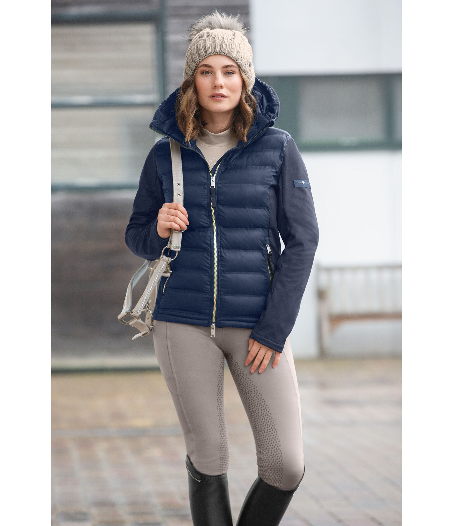 Softshell-Kapuzen-Kombi-Reitjacke Celina