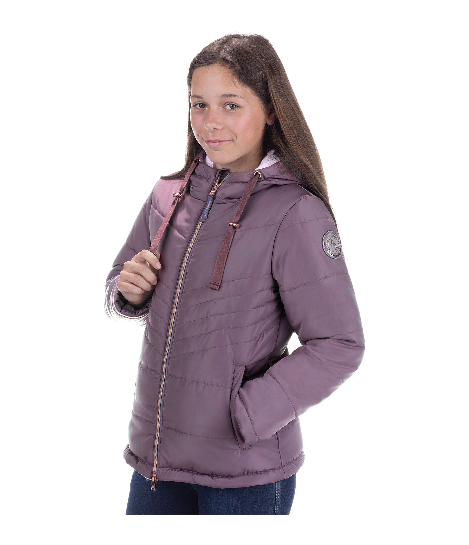 Kinder-Kapuzen-Steppjacke Bailee