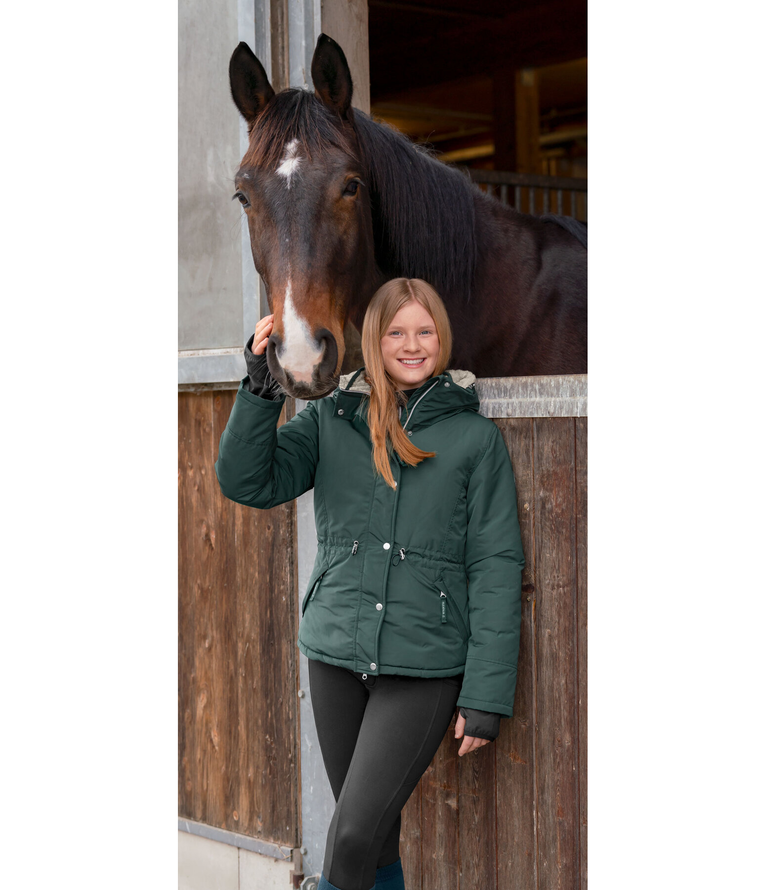 Kinder-Kapuzen-Reitjacke Benja