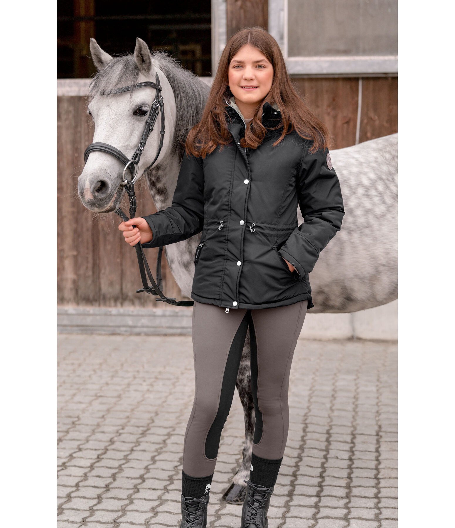 Kinder-Kapuzen-Reitjacke Benja