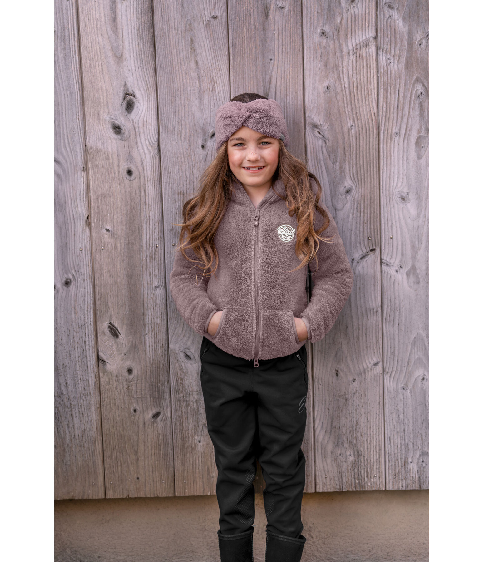 Kinder-Kapuzen-Teddyfleecejacke Irma