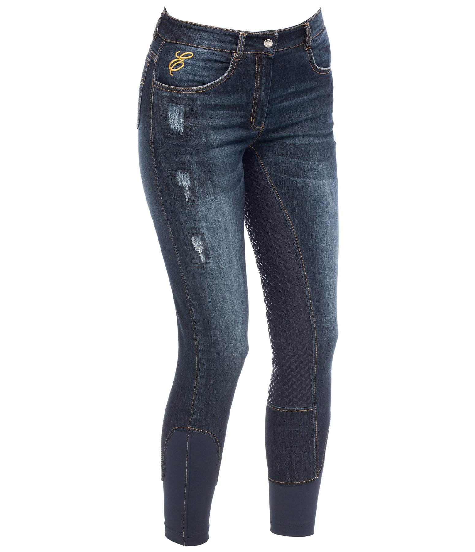 Denim-Grip-Vollbesatzreithose Jolina