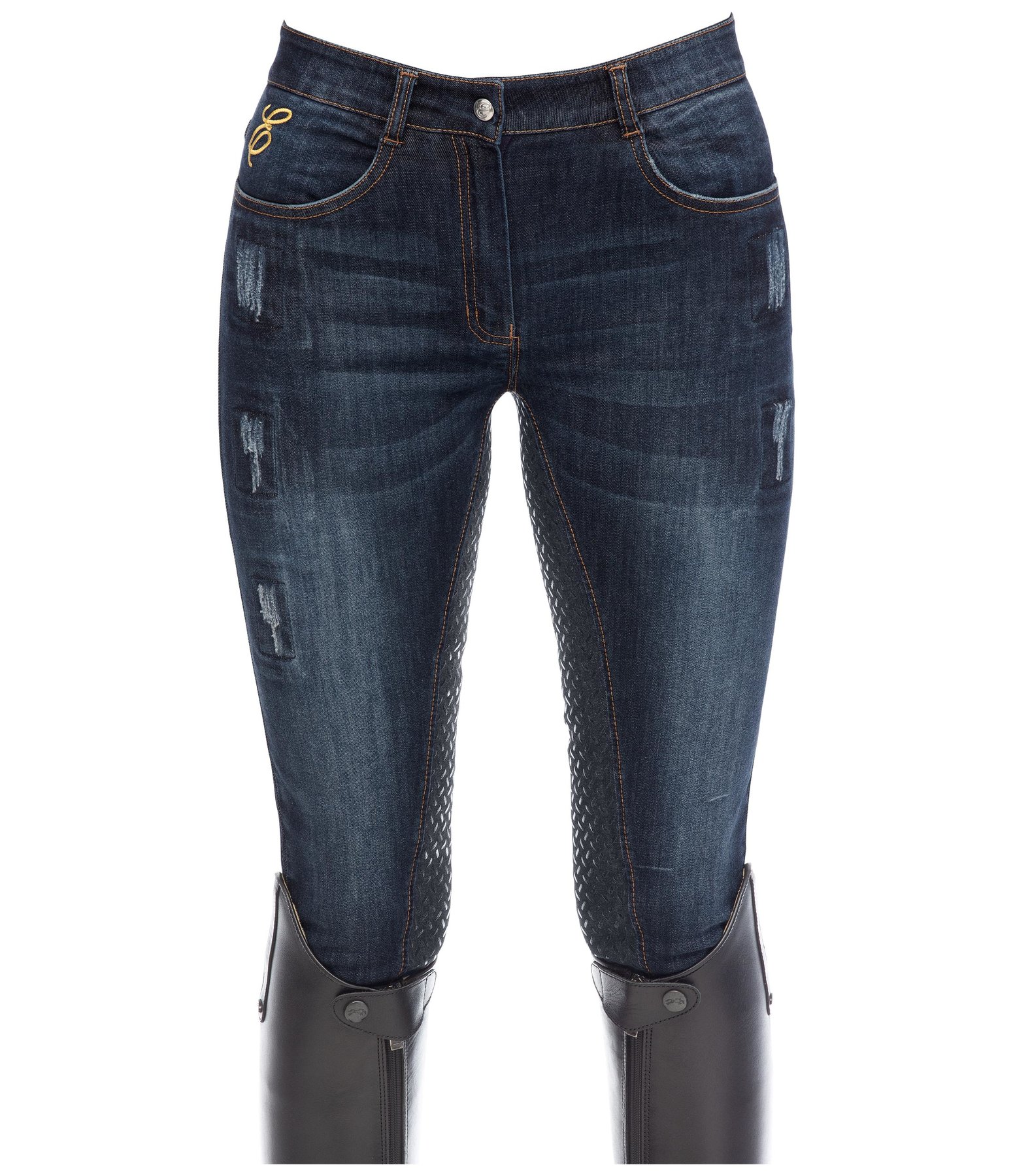 Denim-Grip-Vollbesatzreithose Jolina