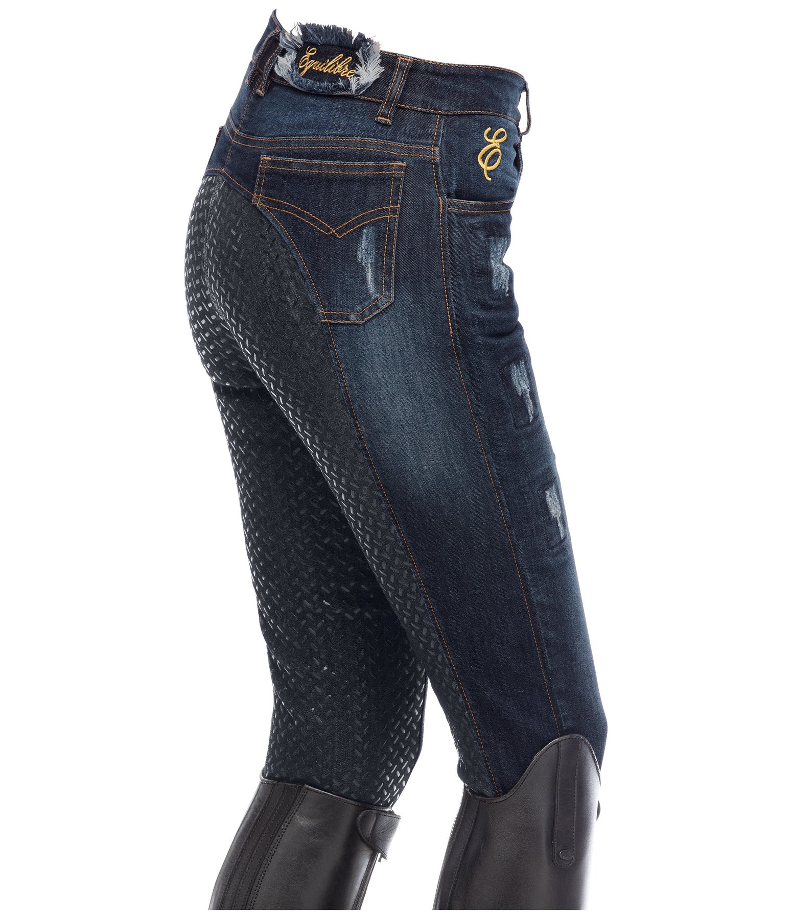 Denim-Grip-Vollbesatzreithose Jolina