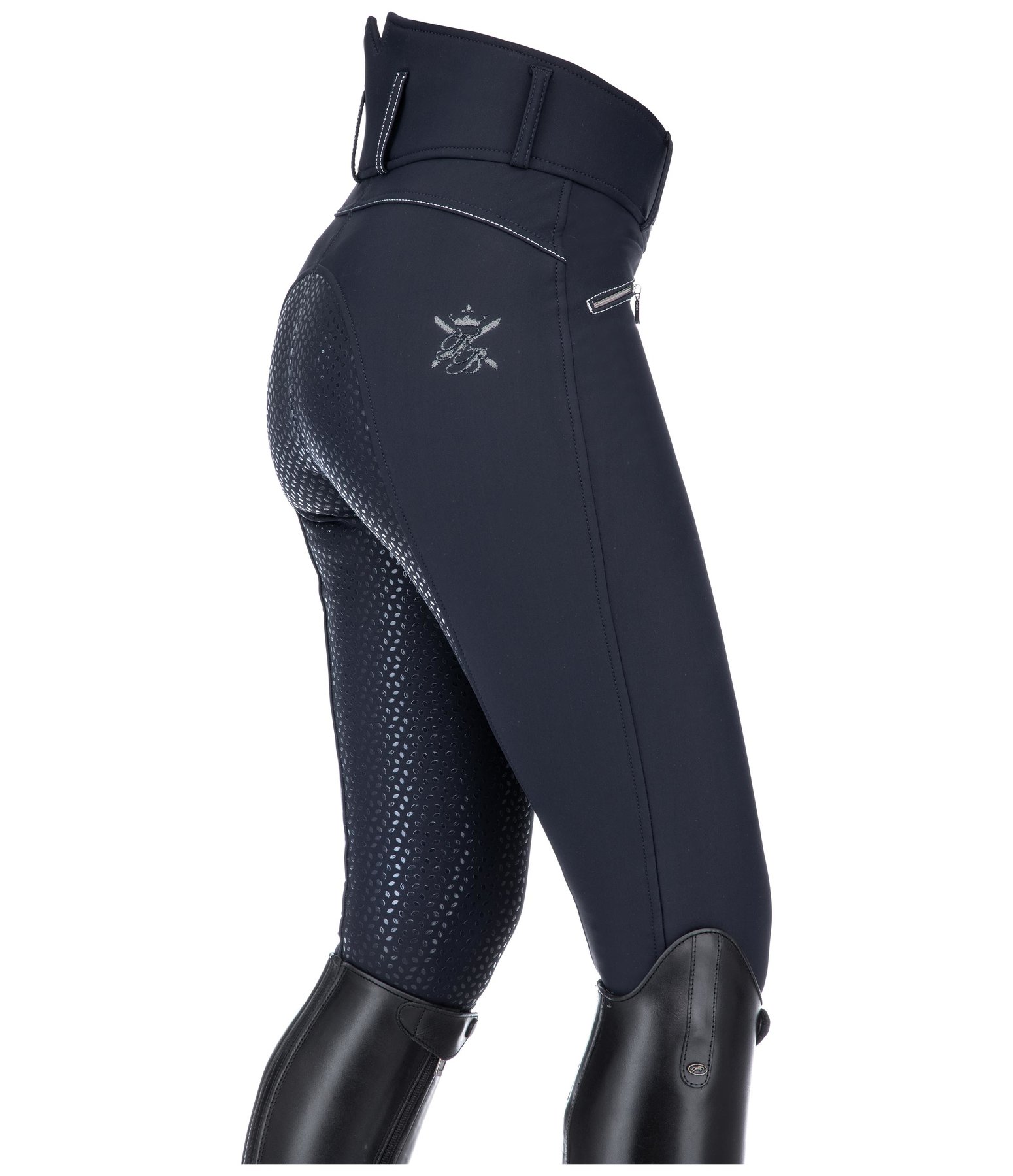 Grip-Hochbund-Softshell-Vollbesatzreithose Ariana