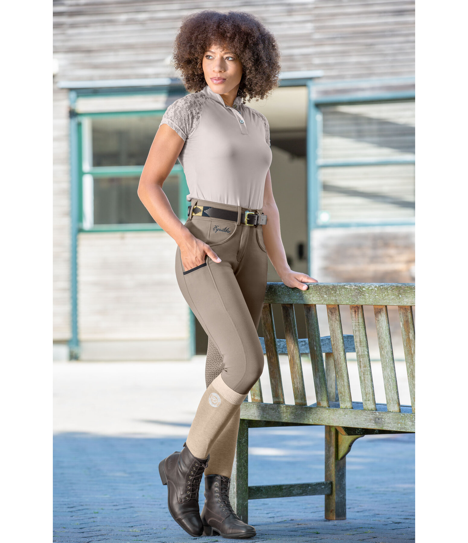 Grip-Reithose High Waist Juliane
