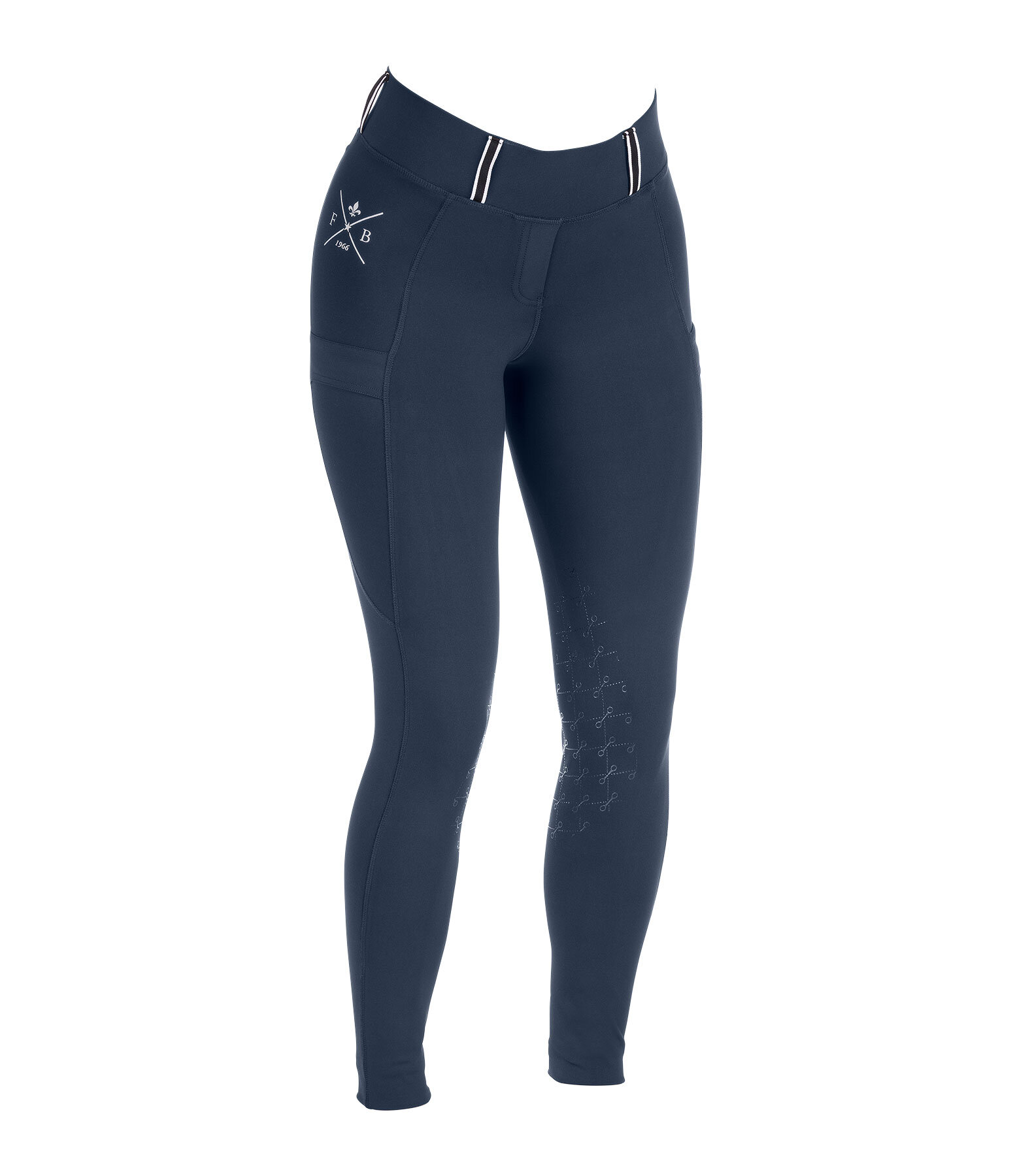 Grip-Reitleggings Kniebesatz Sanna