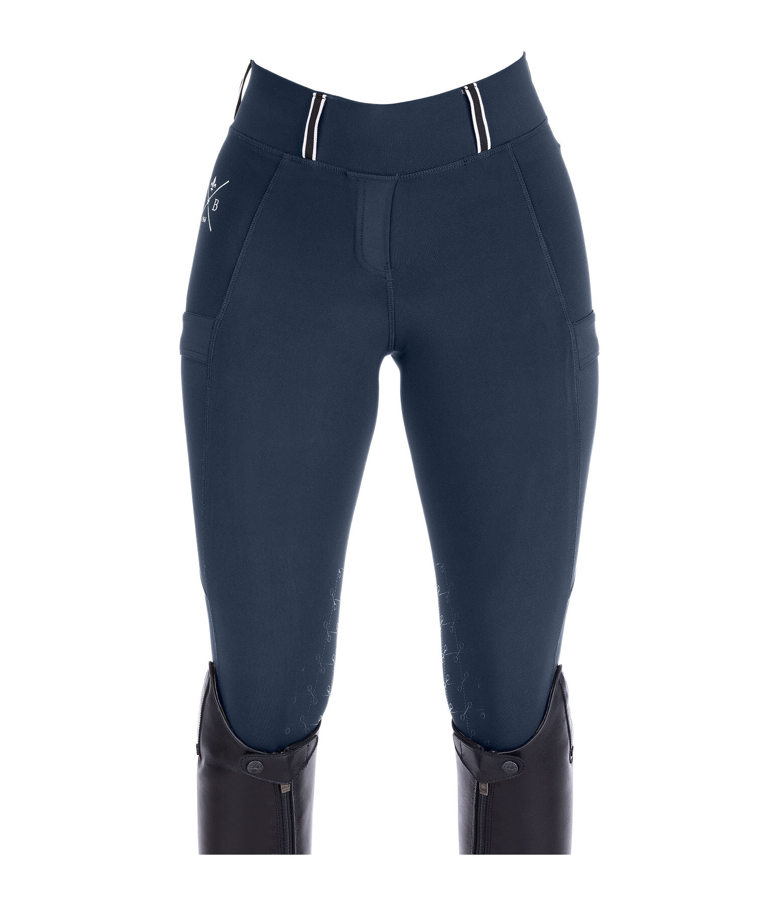 Grip-Reitleggings Kniebesatz Sanna