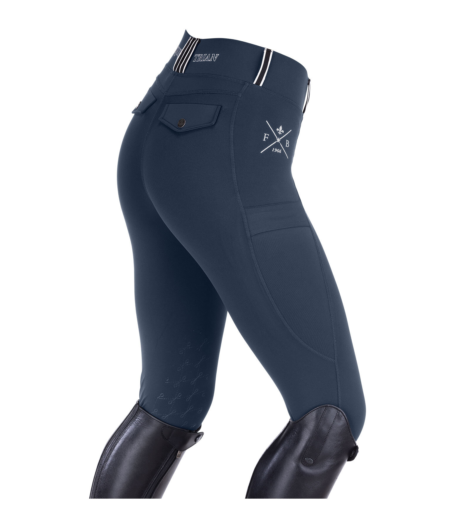 Grip-Reitleggings Kniebesatz Sanna