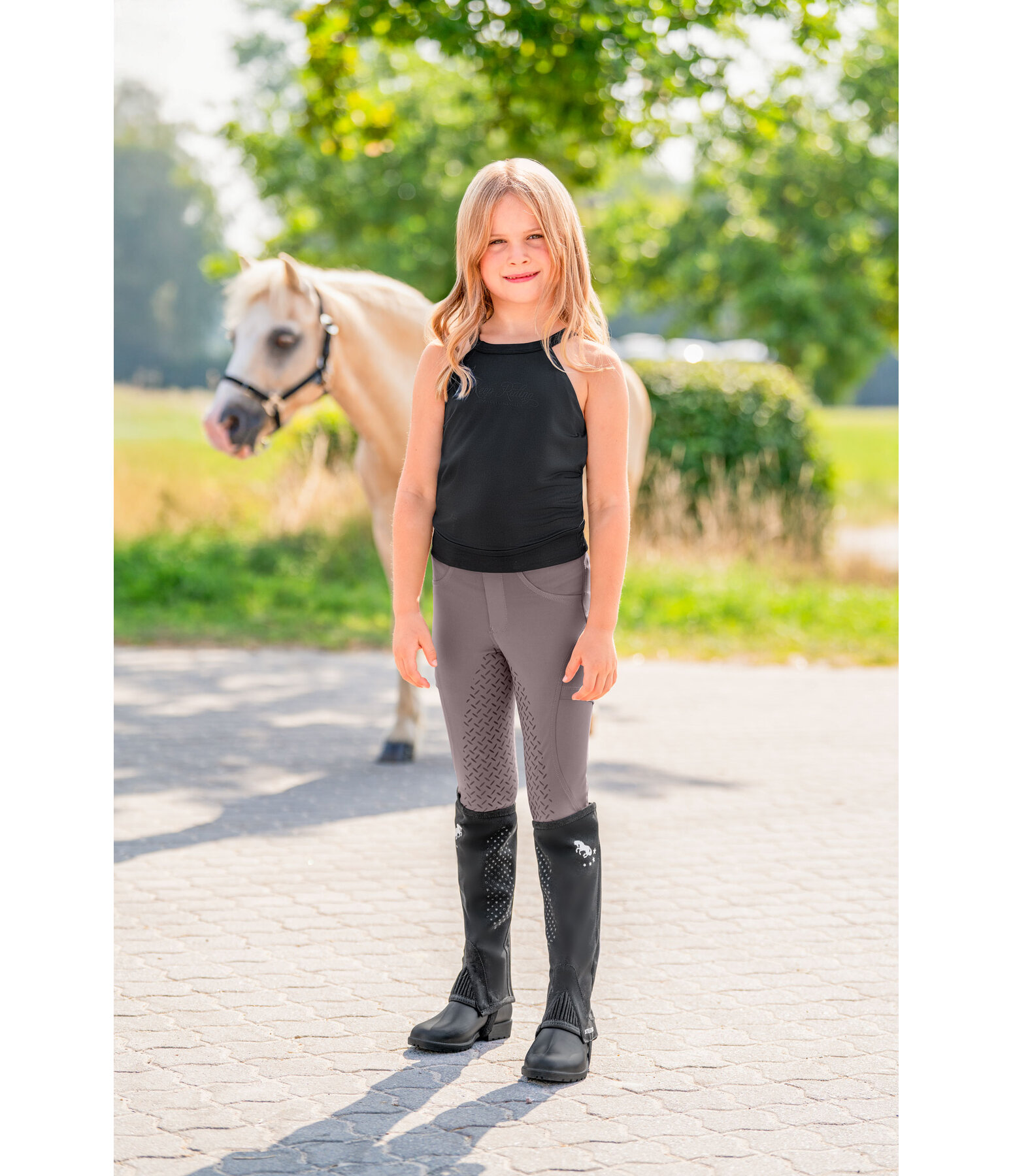 Kinder Grip-Reitleggings Hybrid Eloise