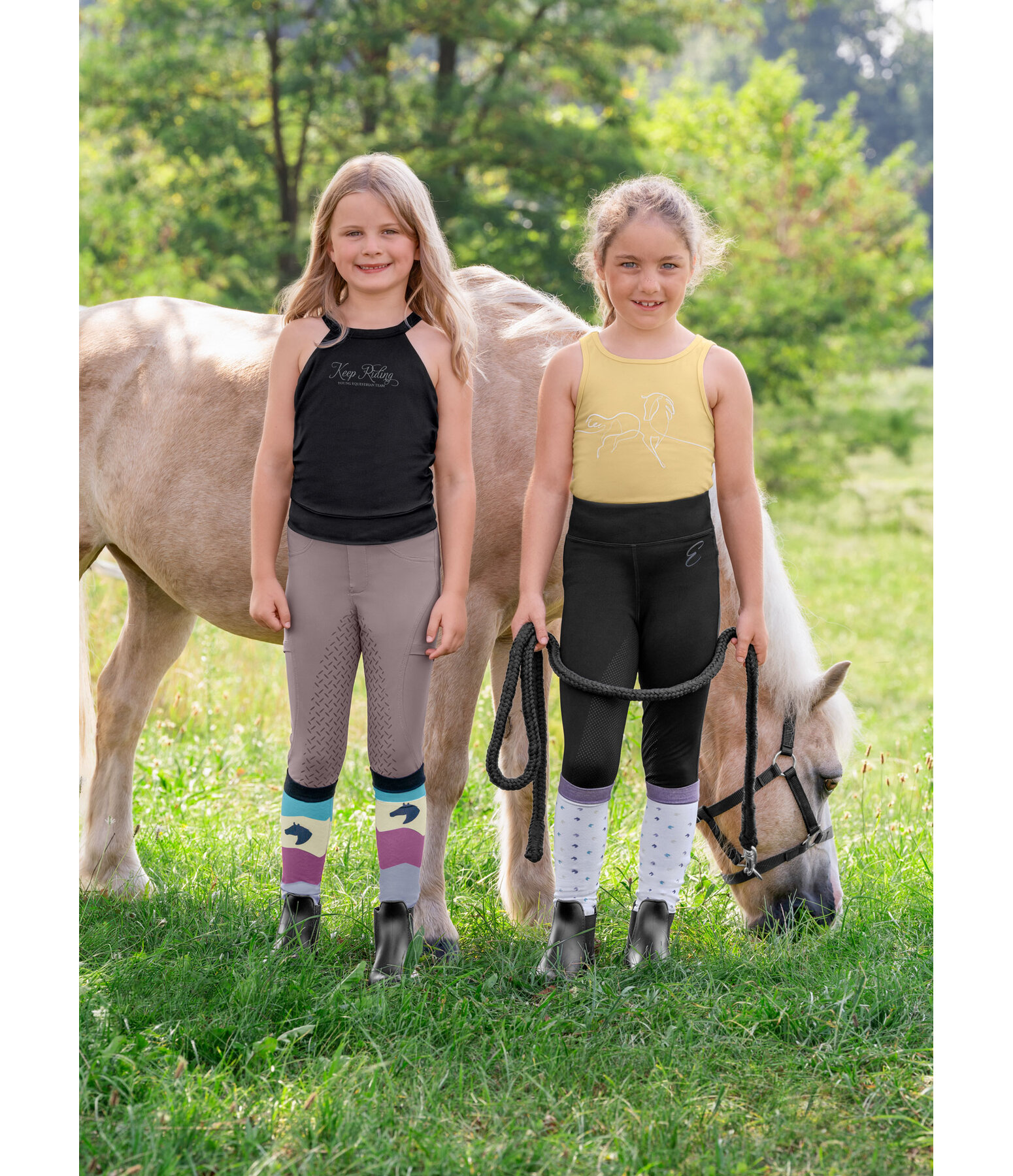 Kinder Grip-Reitleggings Hybrid Eloise
