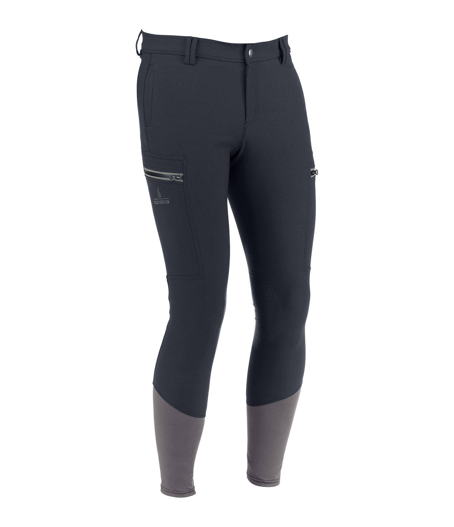 Herren Grip-Teilbesatzreithose Tex
