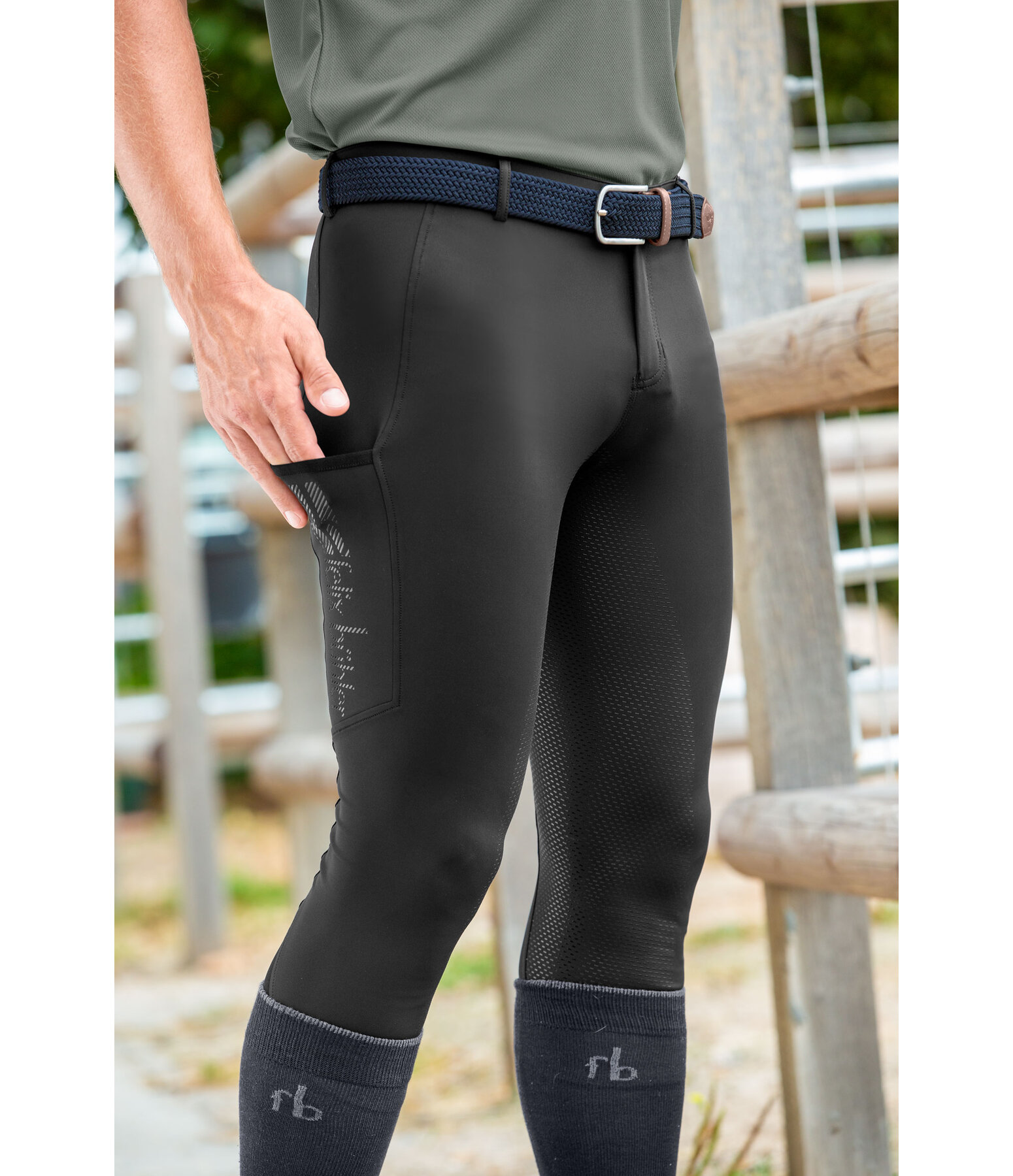 Herren-Hybrid-Grip-Vollbesatz-Reithose Performance Tacoma