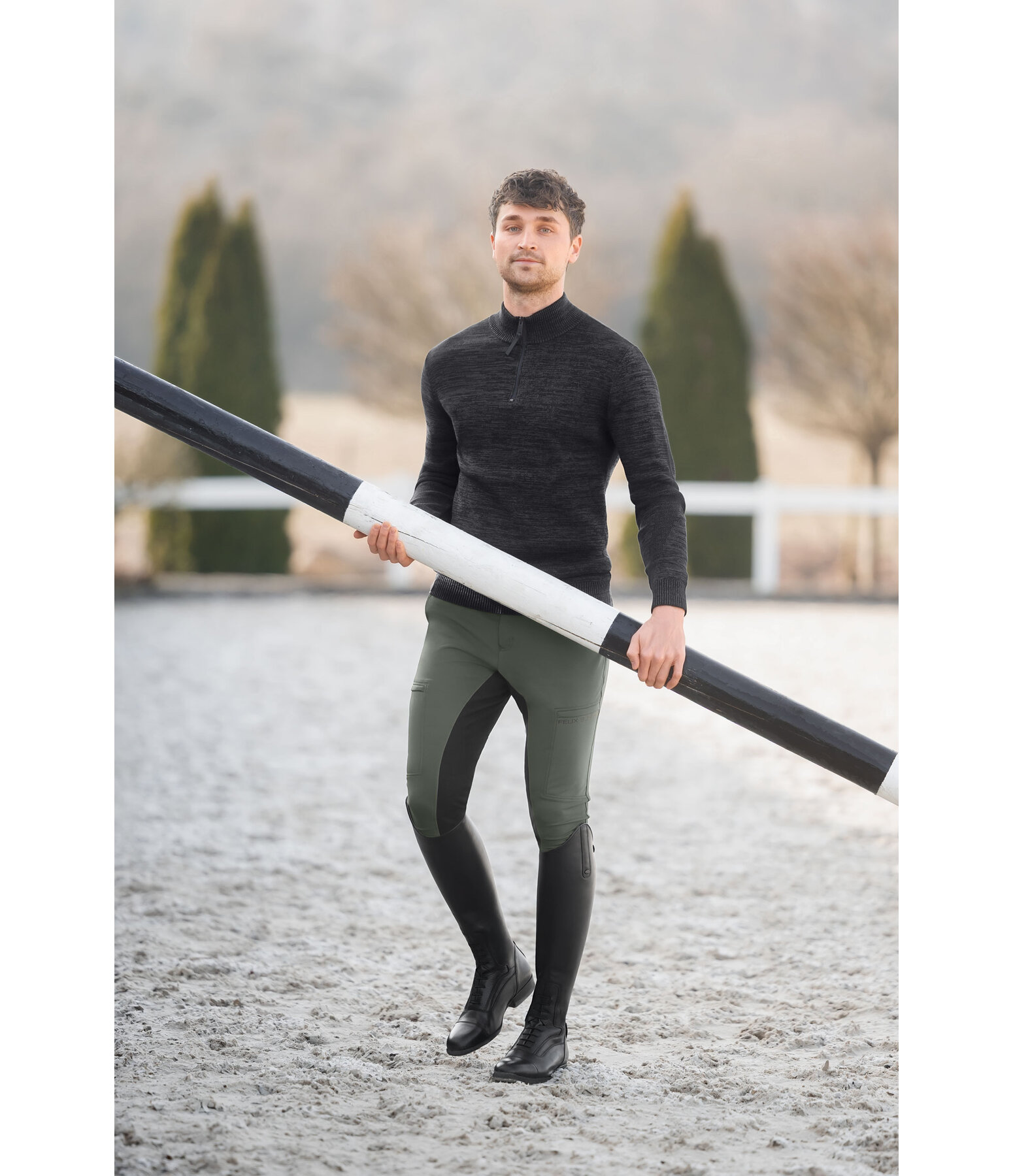 Herren Hybrid Vollbesatzreithose Lyon CTS