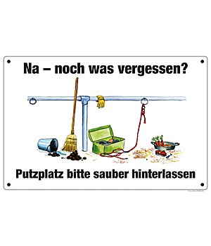 Krmer Comic-Stalltafel Putzplatz bitte sauber hinterlassen! - 450514