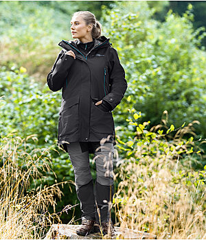 EQUESTRIAN WORK WEAR EWW-Outfit 3in1 Funktions-Outdoor-Regenjacke mit herausnehmbarer Weste in schwarz - OFS25439