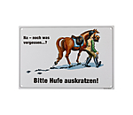 Comic Stalltafel Hufe auskratzen