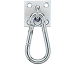 Karabiner auf Platte
