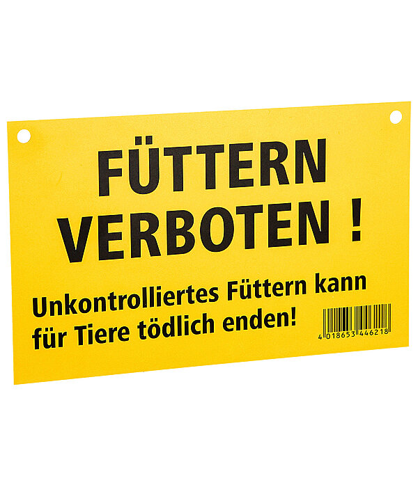 Warnschild F�ttern verboten