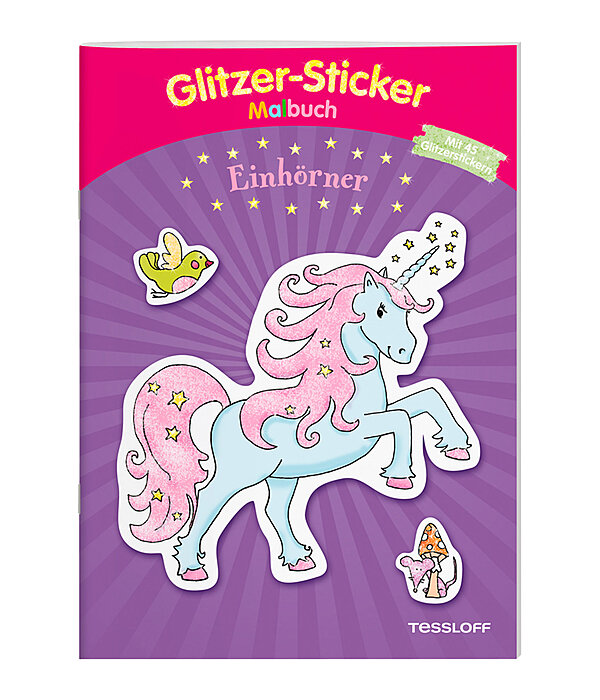 Glitzer-Sticker Malbuch Einh�rner