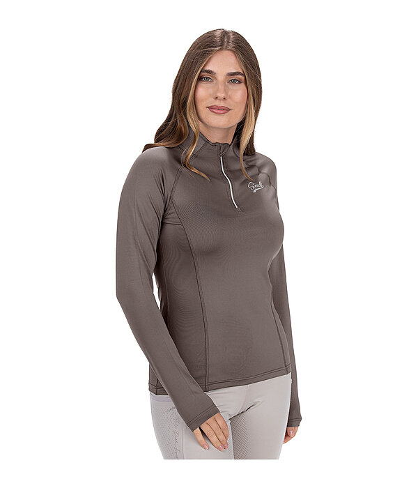 Zip-Funktions-Langarmshirt Lea