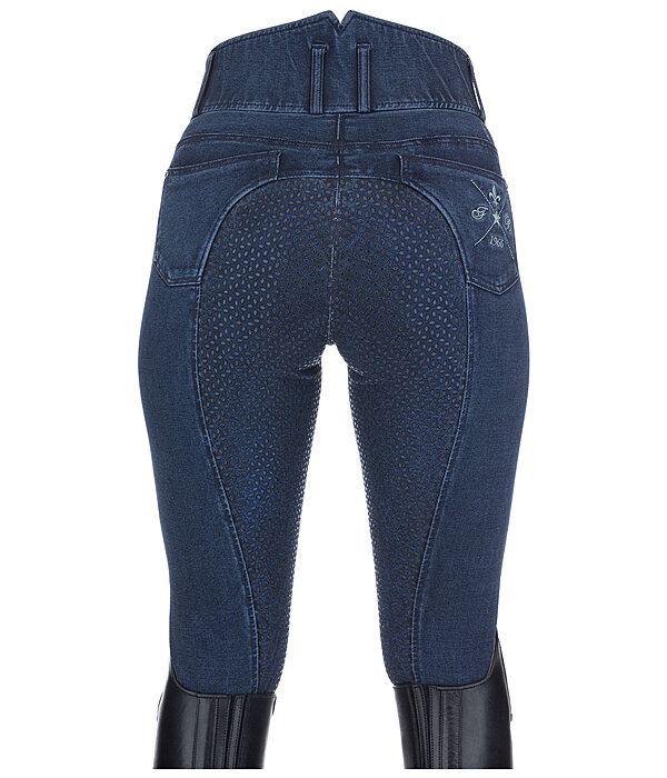 Denim-Grip-Hochbund-Vollbesatz-Reithose Helene