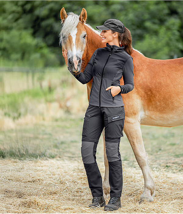 Outfit Fleecejacke Waffle in anthrazit